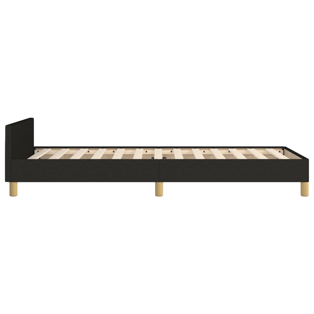 Cadre de lit sans matelas noir 90x200 cm tissu - XIOS
