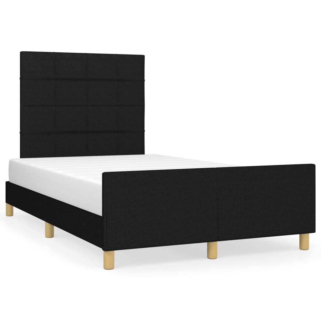 Cadre de lit sans matelas noir 120x200 cm tissu - XIOS
