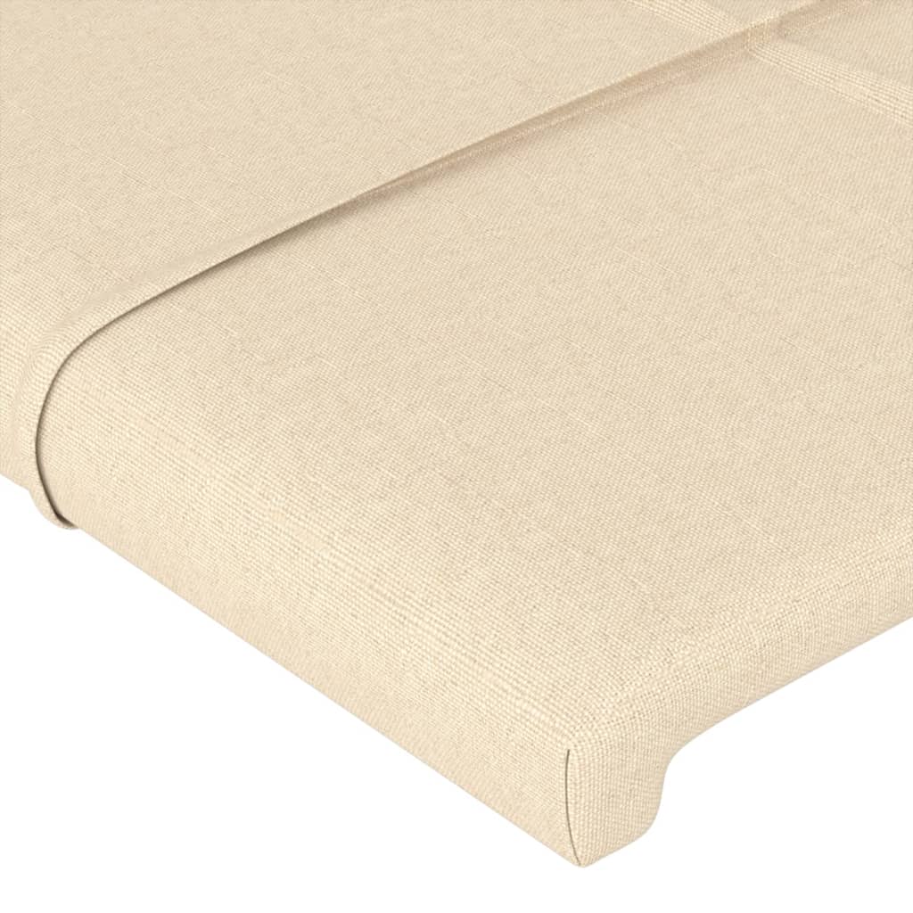 Cadre de lit sans matelas crème 140x190 cm tissu - XIOS