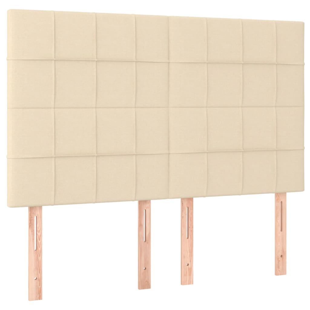 Cadre de lit sans matelas crème 140x200 cm tissu - XIOS
