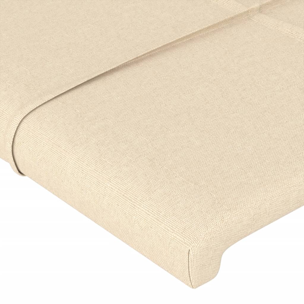 Cadre de lit sans matelas crème 140x200 cm tissu - XIOS