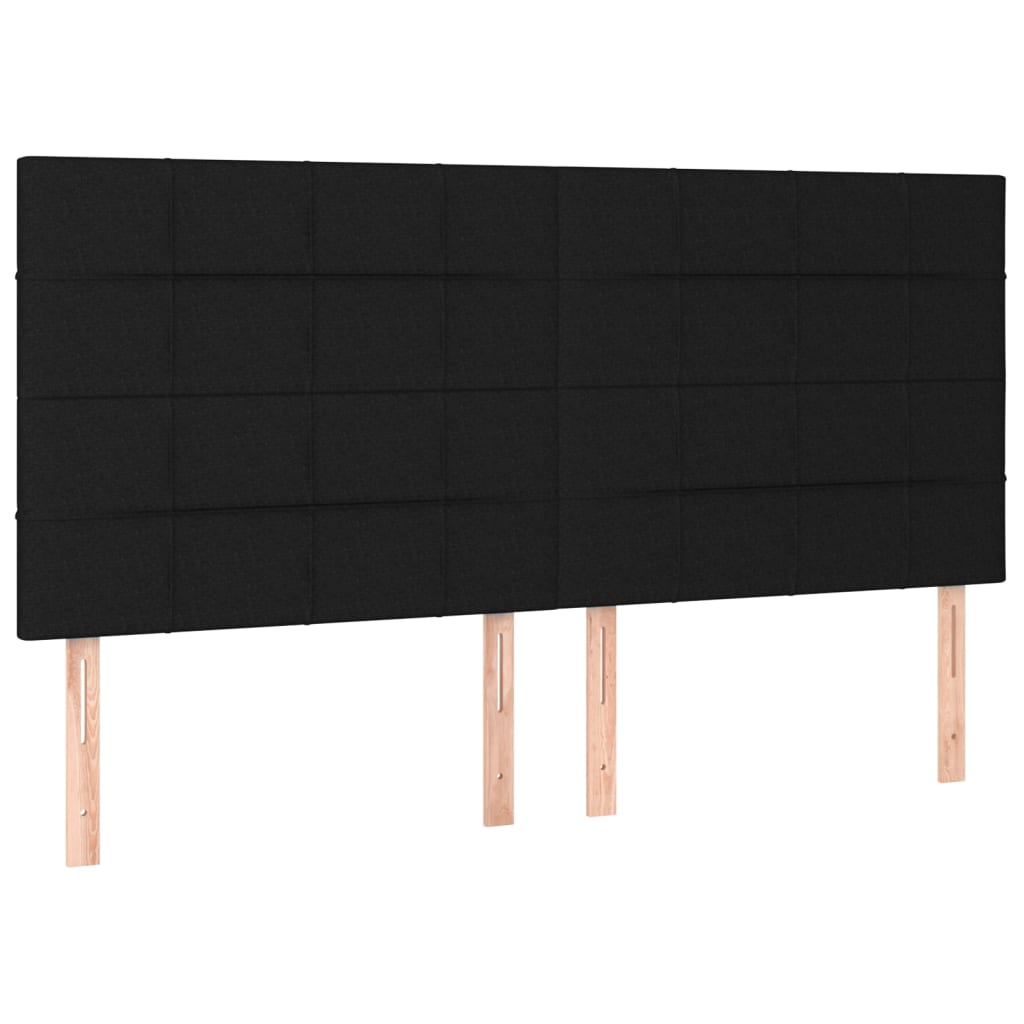 Cadre de lit sans matelas noir 160x200 cm tissu - XIOS