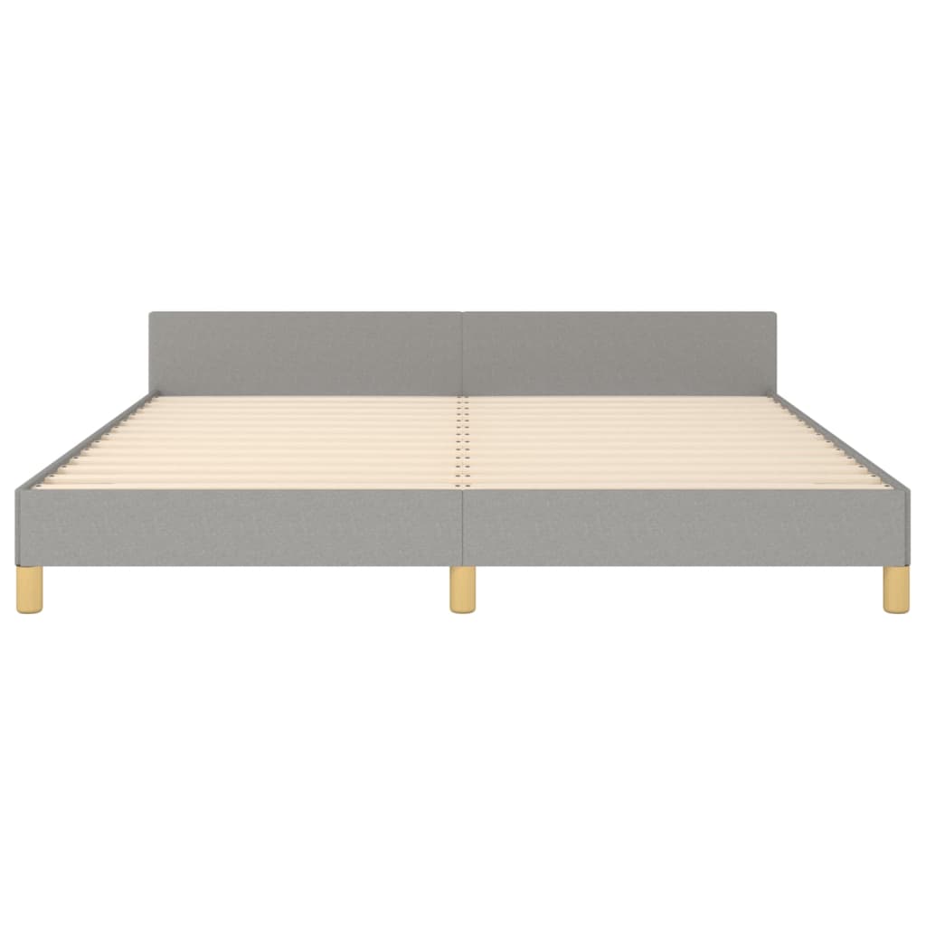 Cadre de lit sans matelas gris clair 180x200 cm tissu - XIOS