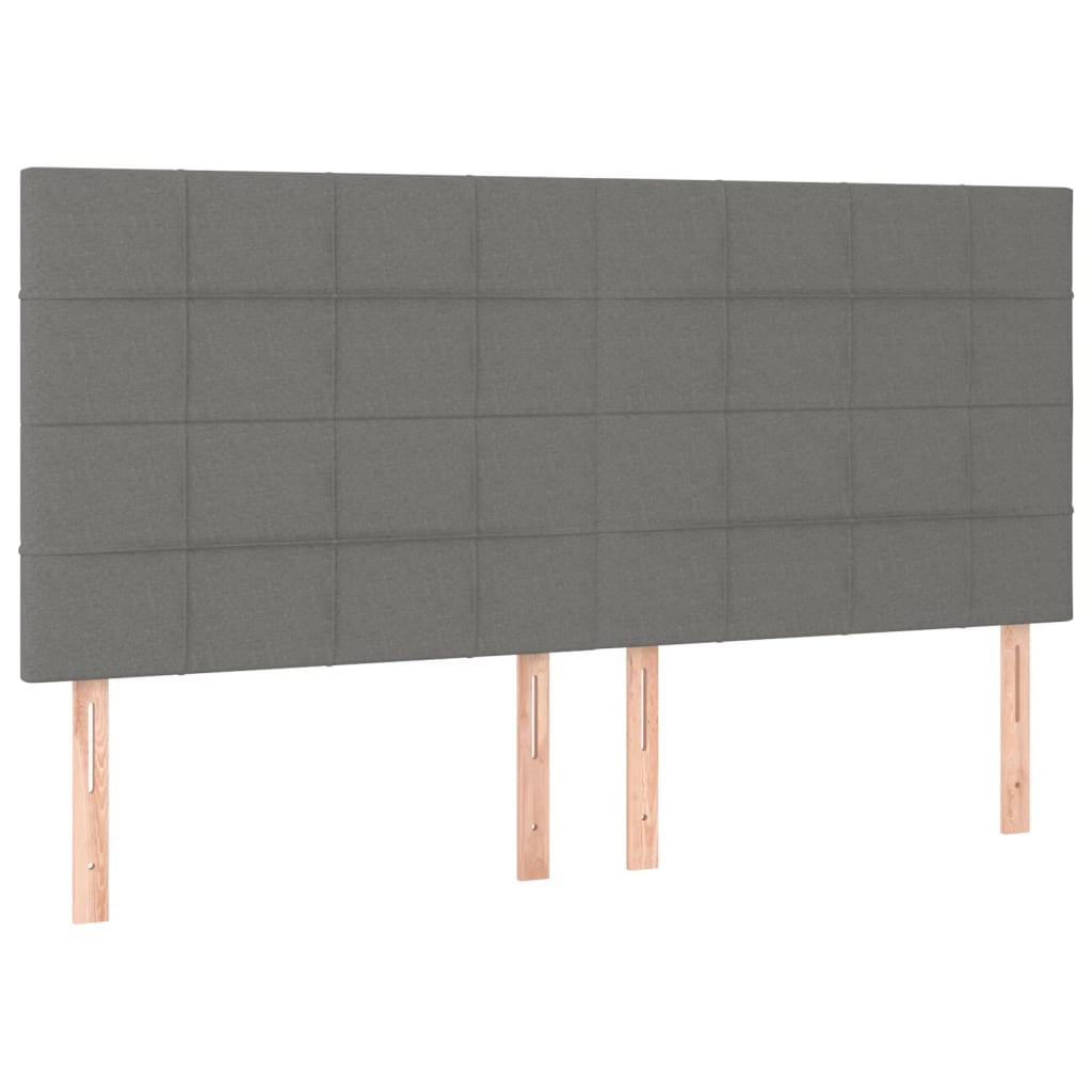 Cadre de lit sans matelas gris foncé 180x200 cm tissu - XIOS