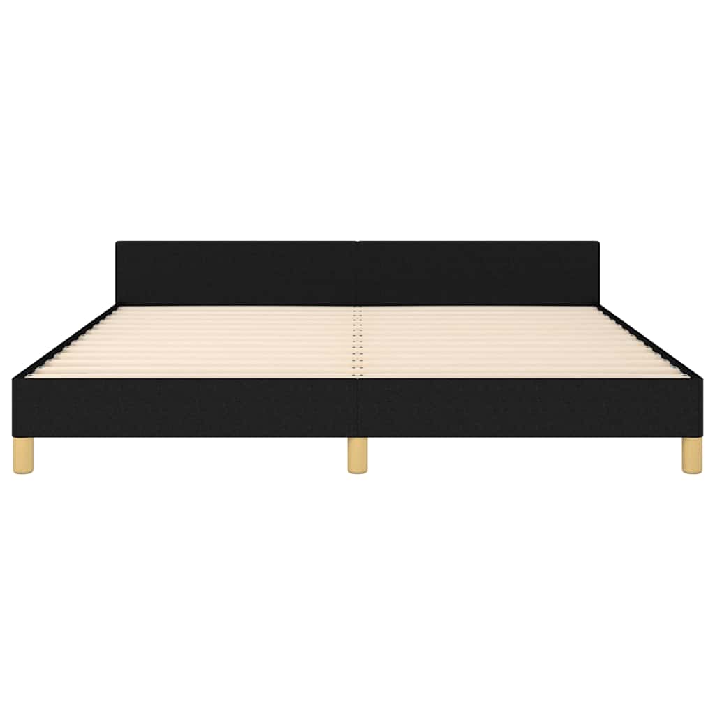 Cadre de lit sans matelas noir 180x200 cm tissu - XIOS