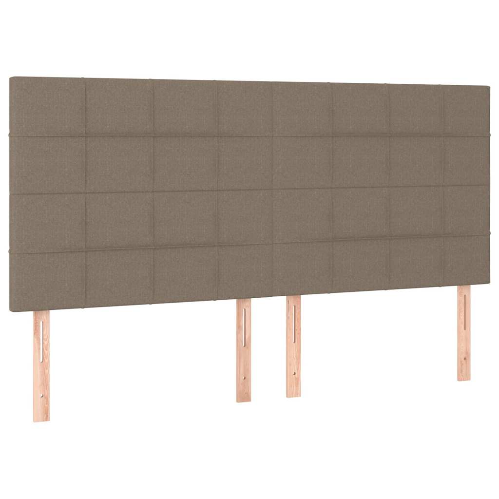 Cadre de lit sans matelas taupe 180x200 cm tissu