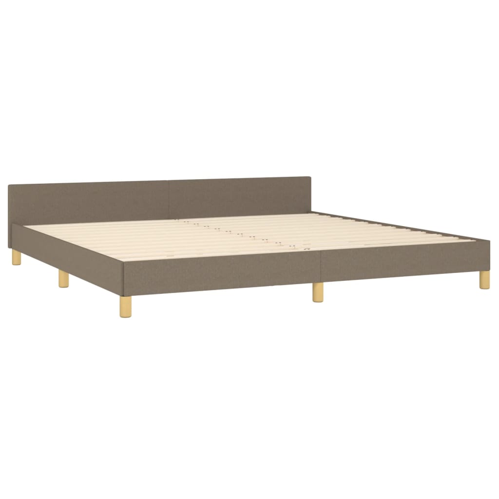 Cadre de lit sans matelas taupe 200x200 cm tissu - XIOS