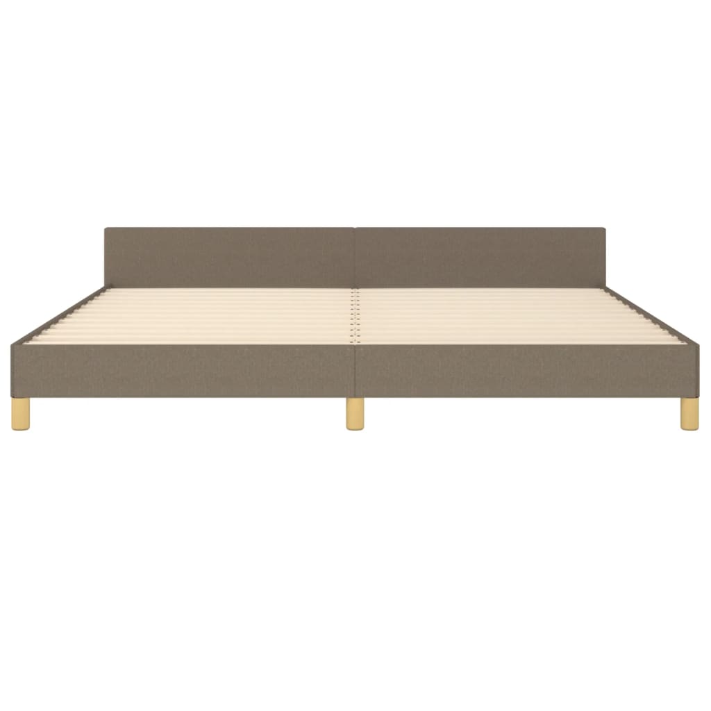 Cadre de lit sans matelas taupe 200x200 cm tissu - XIOS