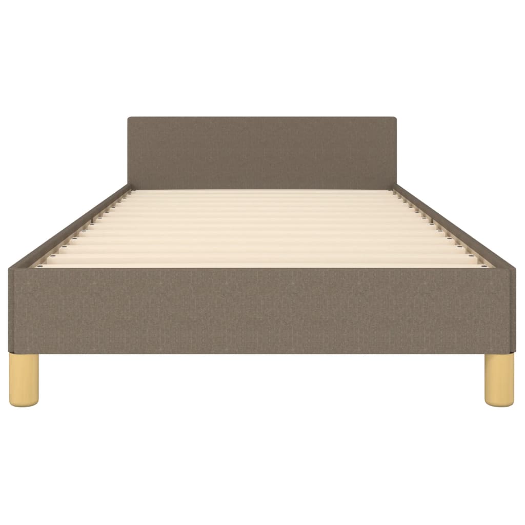 Cadre de lit sans matelas taupe 90x200 cm tissu - XIOS