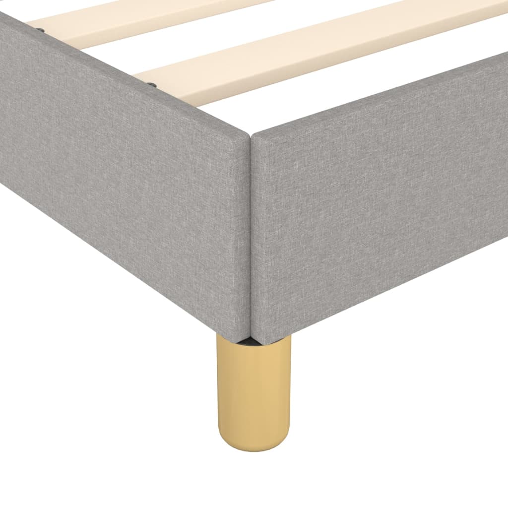 Cadre de lit sans matelas gris clair 140x190 cm tissu - XIOS
