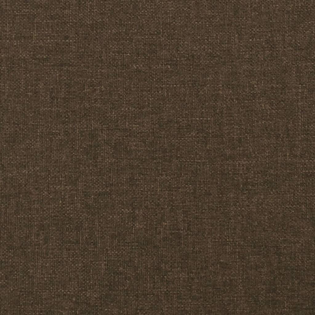 Cadre de lit sans matelas marron foncé 140x190 cm tissu - XIOS