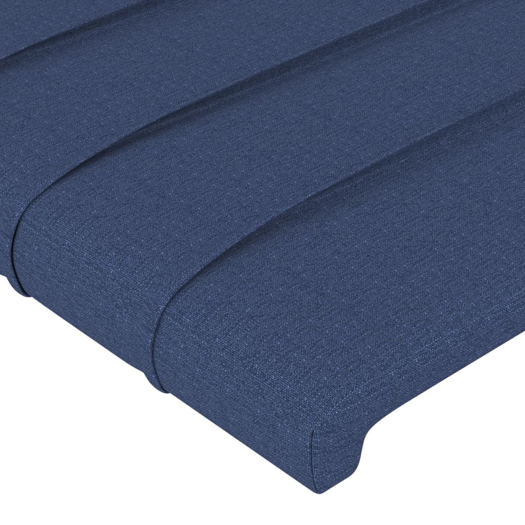 Cadre de lit sans matelas bleu 140x190 cm tissu - XIOS