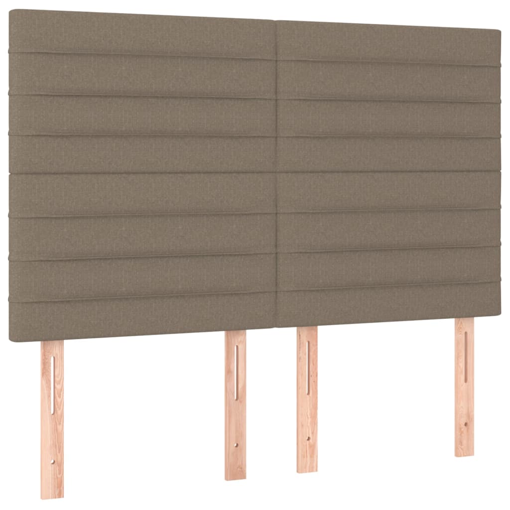 Cadre de lit sans matelas taupe 140x200 cm tissu - XIOS