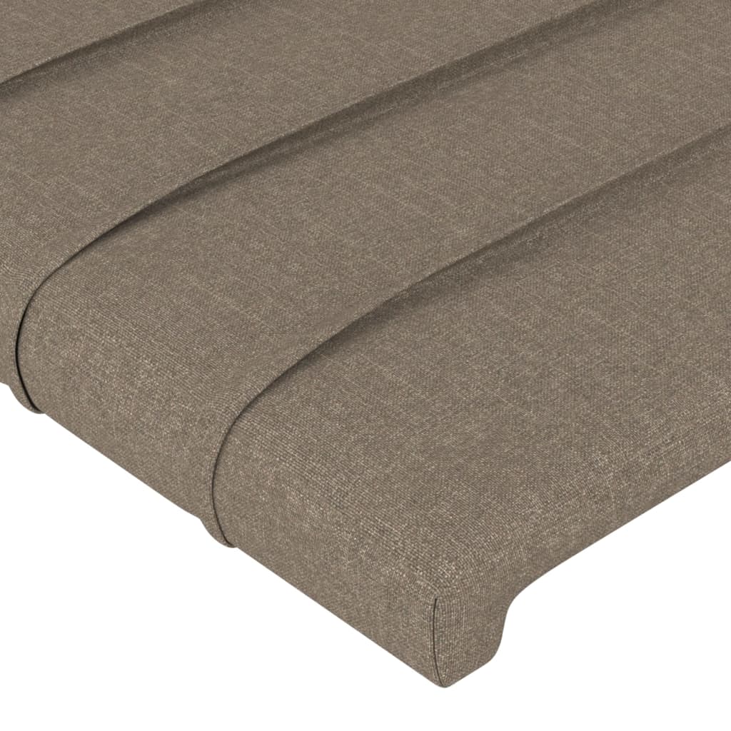 Cadre de lit sans matelas taupe 140x200 cm tissu - XIOS