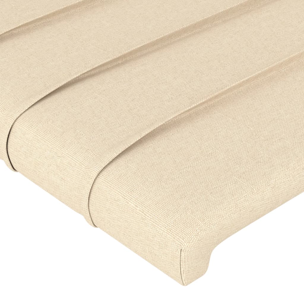 Cadre de lit sans matelas crème 140x200 cm tissu - XIOS