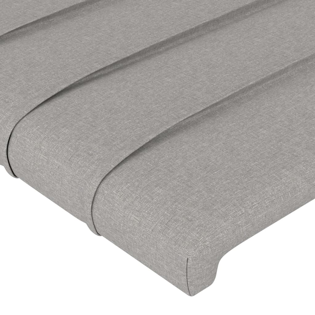 Cadre de lit sans matelas gris clair 160x200 cm tissu - XIOS