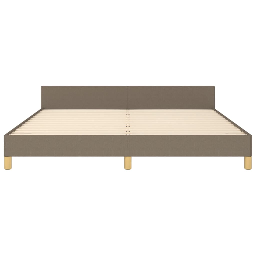 Cadre de lit sans matelas taupe 160x200 cm tissu - XIOS