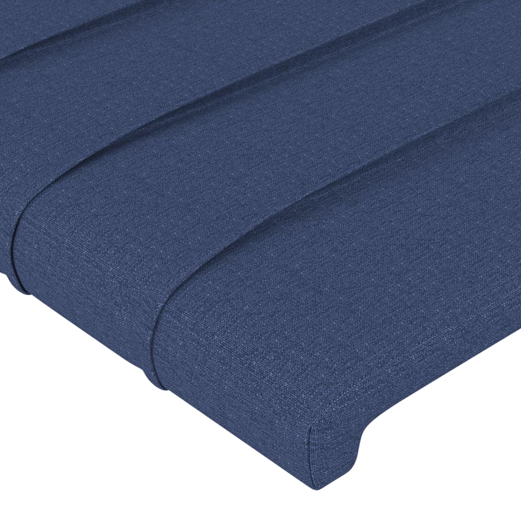 Cadre de lit sans matelas bleu 160x200 cm tissu - XIOS