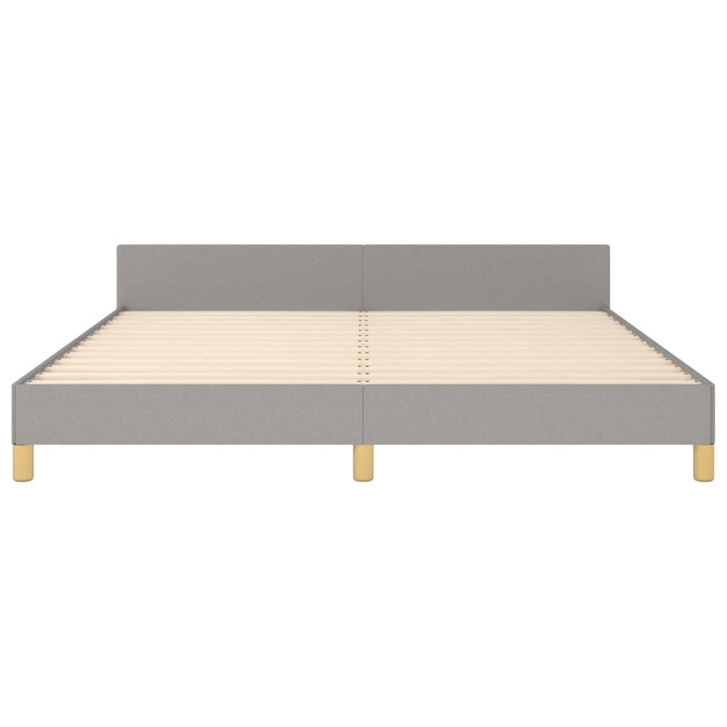 Cadre de lit sans matelas gris clair 180x200 cm tissu - XIOS