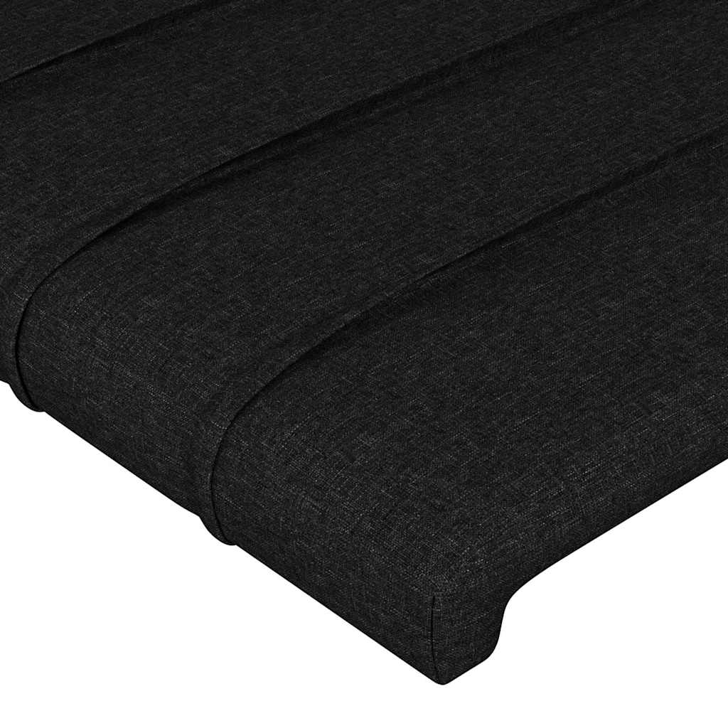 Cadre de lit sans matelas noir 180x200 cm tissu - XIOS