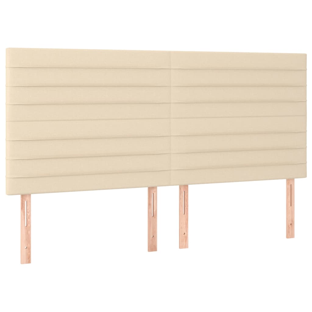 Cadre de lit sans matelas crème 200x200 cm tissu - XIOS