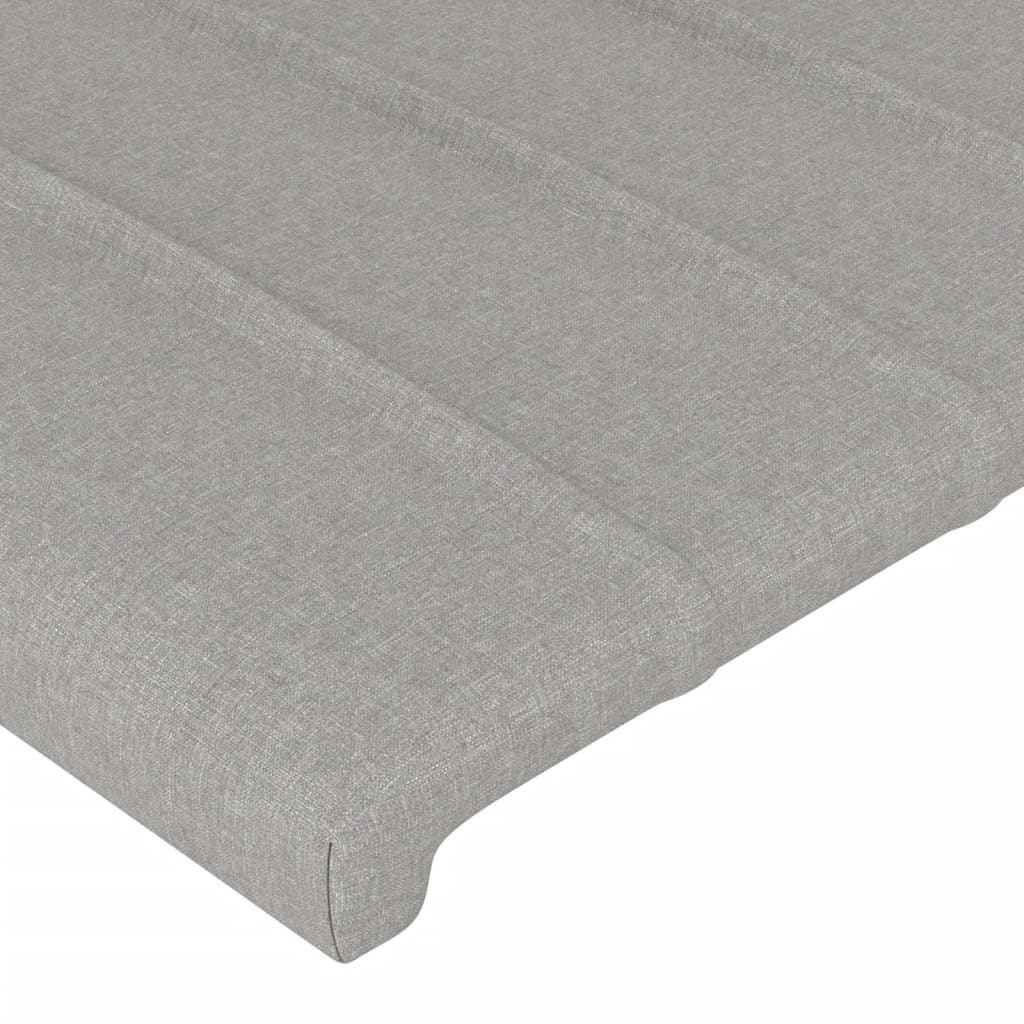 Cadre de lit sans matelas gris clair 100x200 cm tissu - XIOS