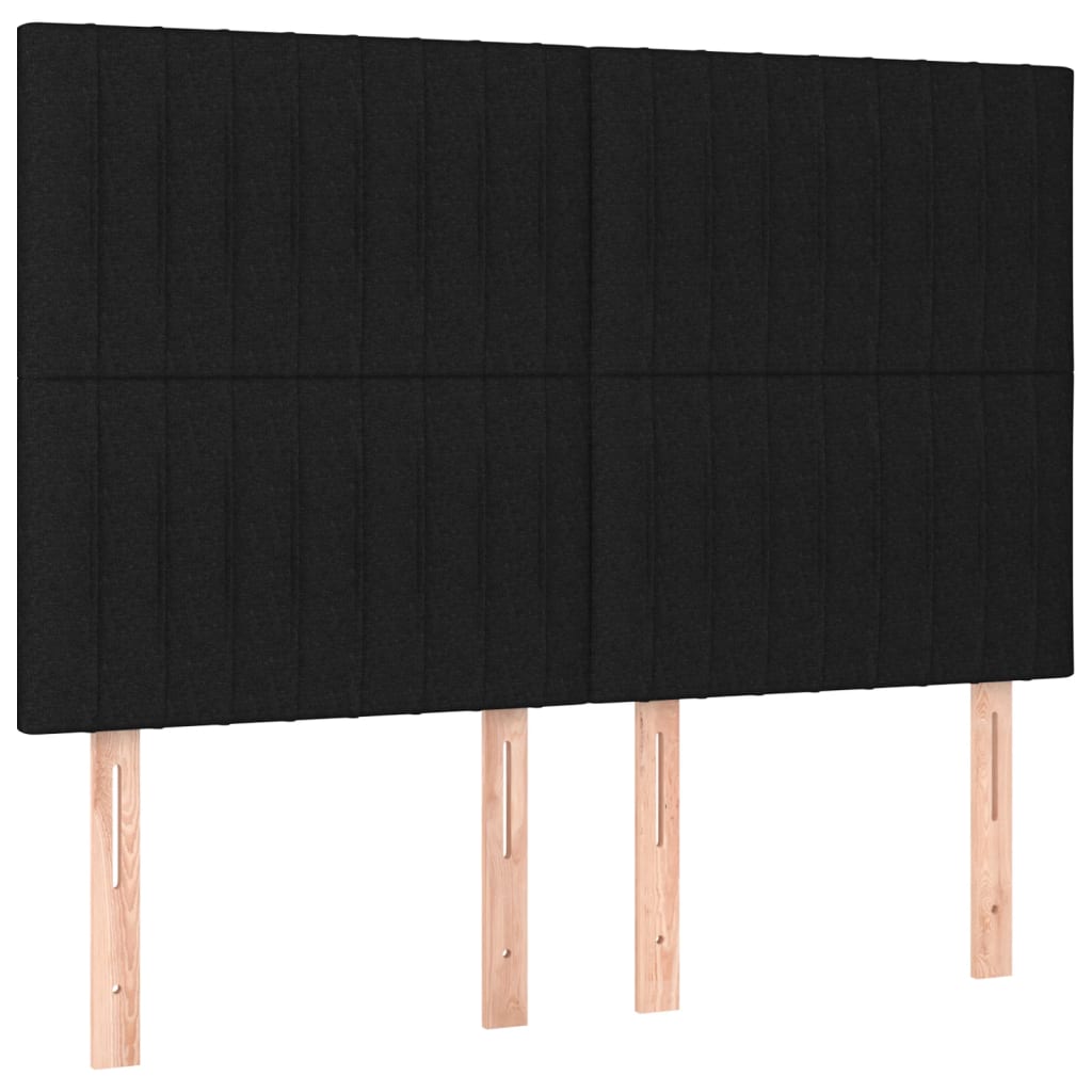 Cadre de lit sans matelas noir 140x190 cm tissu - XIOS