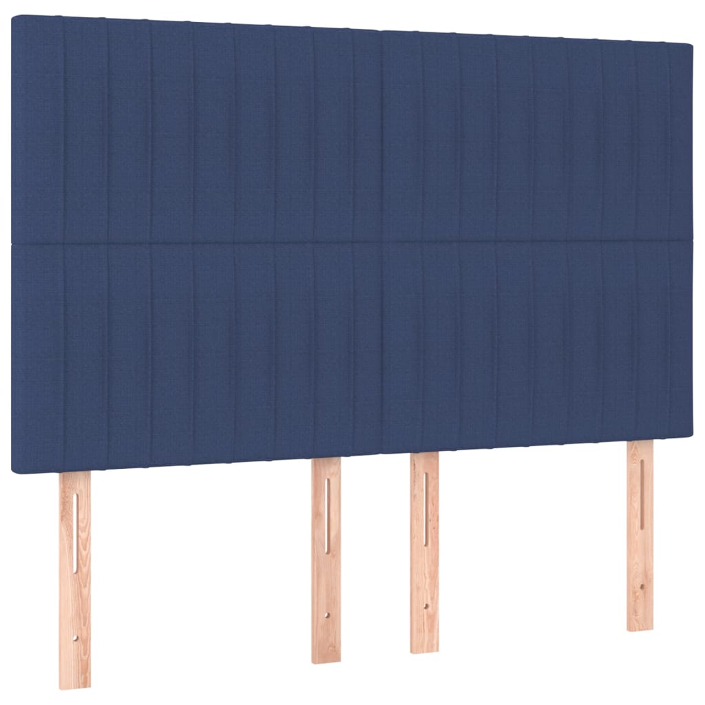 Cadre de lit sans matelas bleu 140x190 cm tissu - XIOS