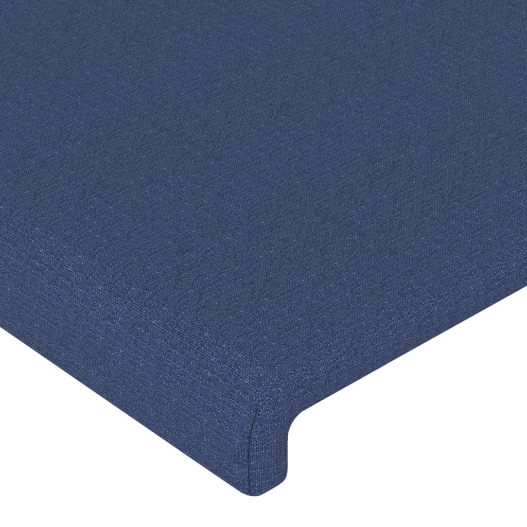 Cadre de lit sans matelas bleu 140x190 cm tissu - XIOS
