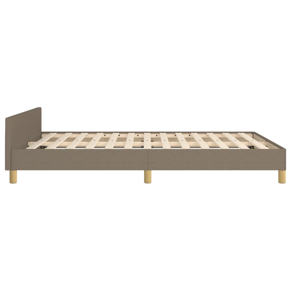 Cadre de lit sans matelas taupe 140x200 cm tissu - XIOS