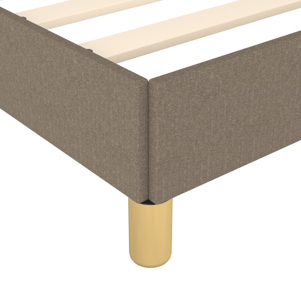 Cadre de lit sans matelas taupe 140x200 cm tissu - XIOS