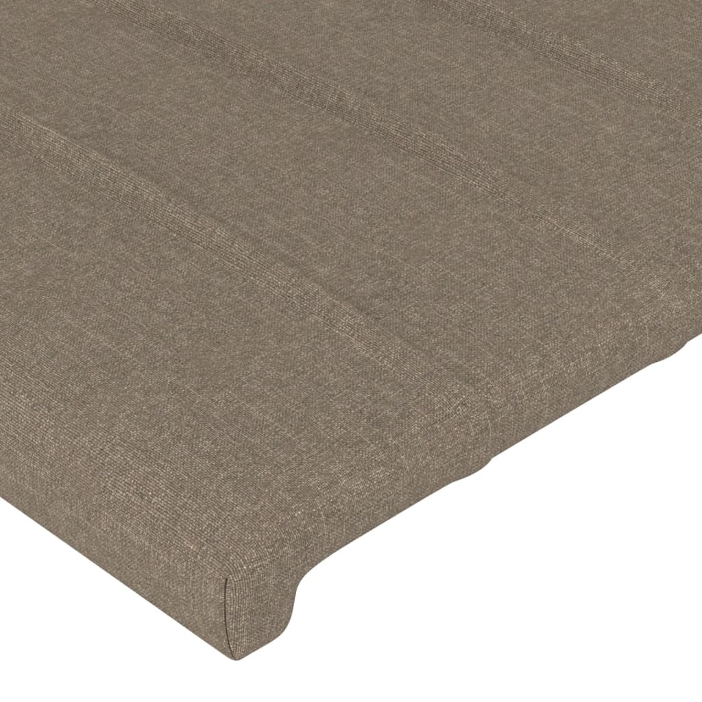 Cadre de lit sans matelas taupe 140x200 cm tissu - XIOS