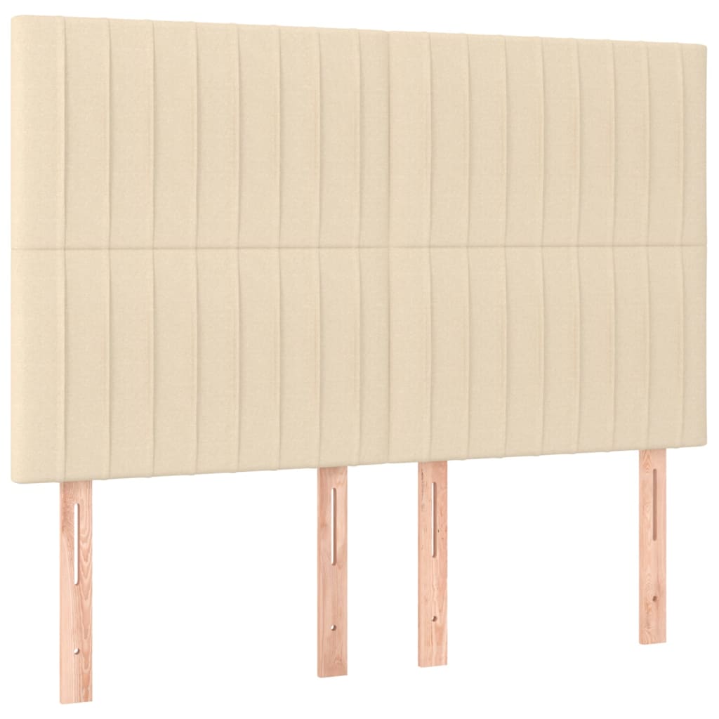 Cadre de lit sans matelas crème 140x200 cm tissu - XIOS