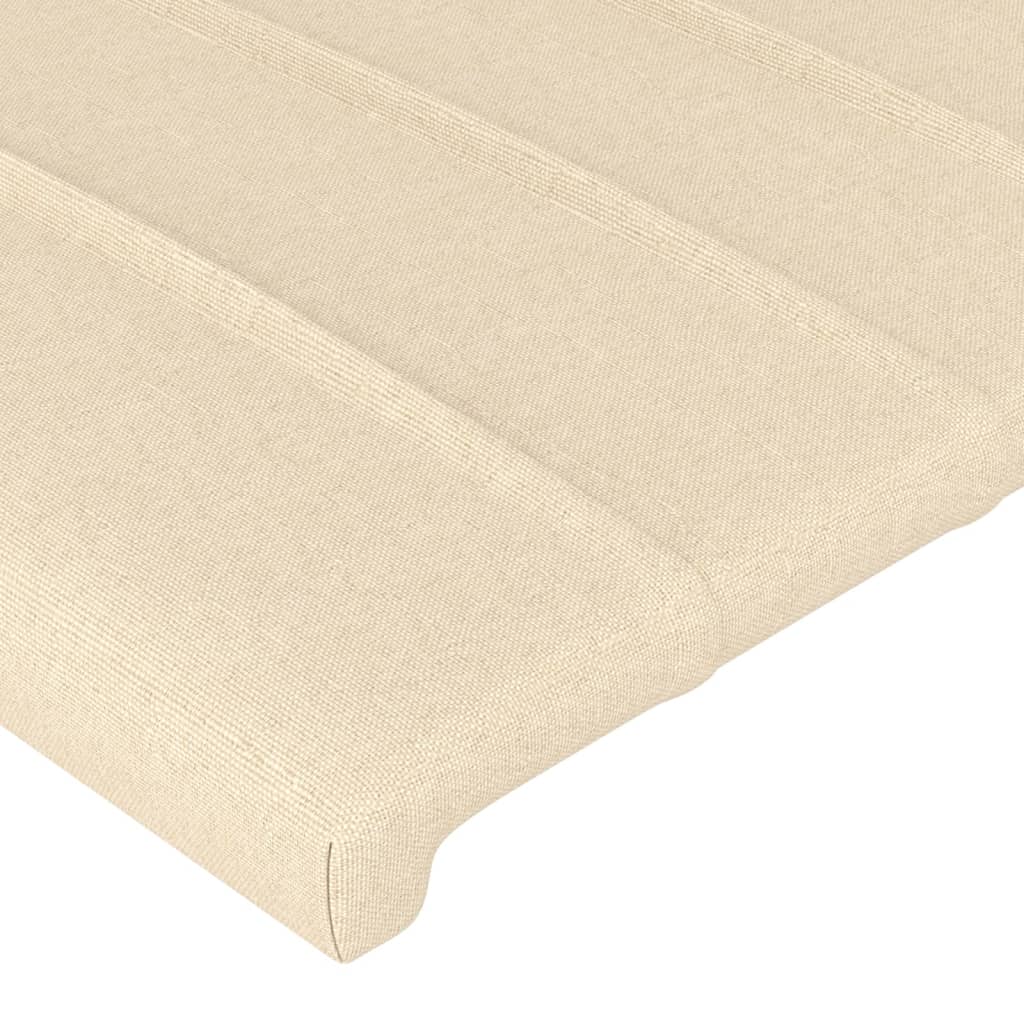 Cadre de lit sans matelas crème 140x200 cm tissu - XIOS