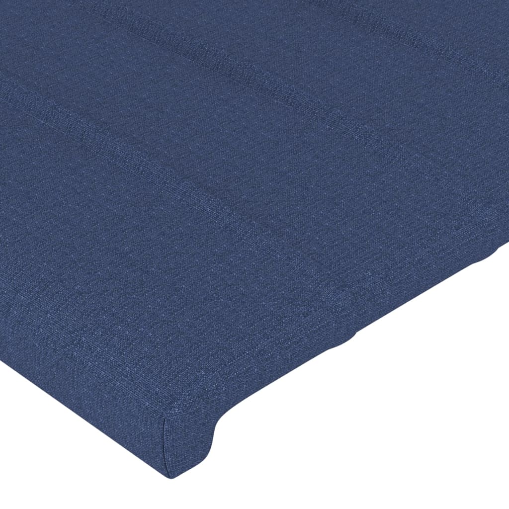 Cadre de lit sans matelas bleu 140x200 cm tissu - XIOS