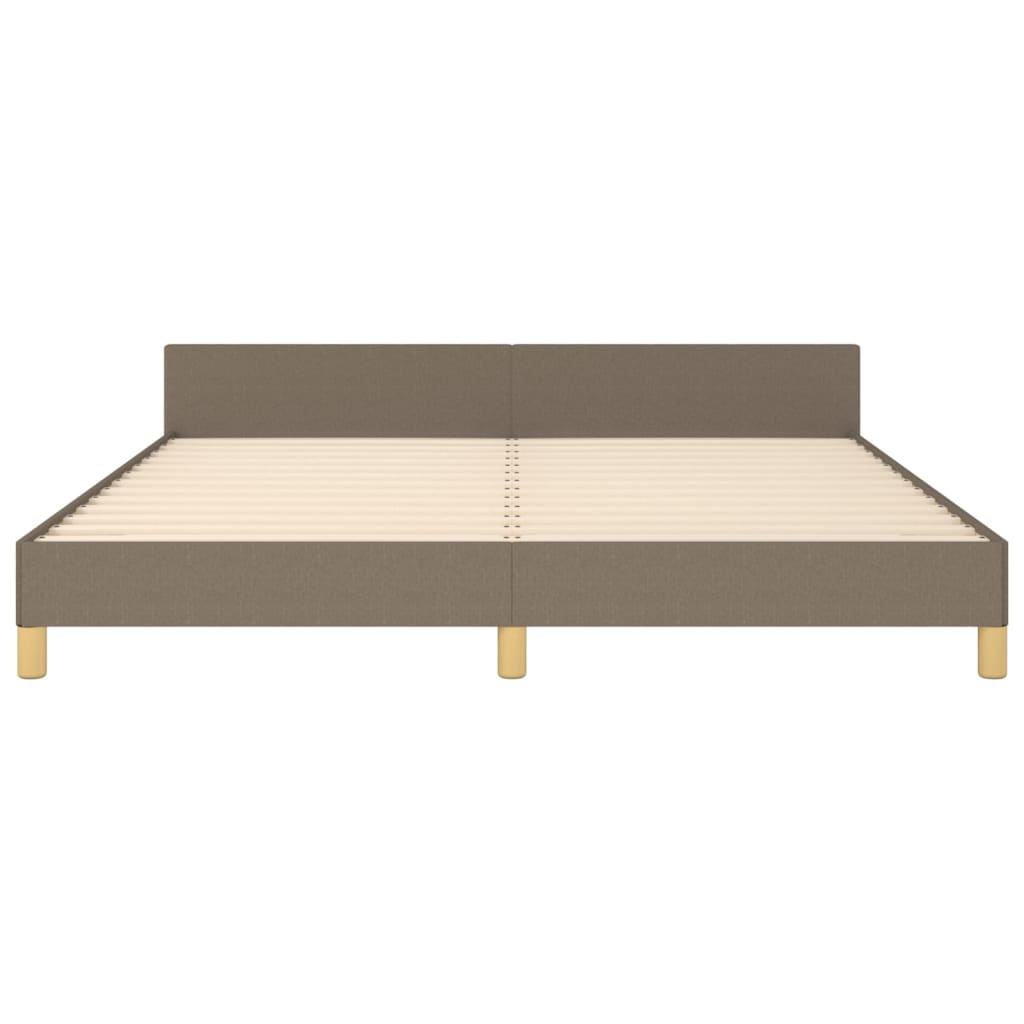 Cadre de lit sans matelas taupe 160x200 cm tissu - XIOS