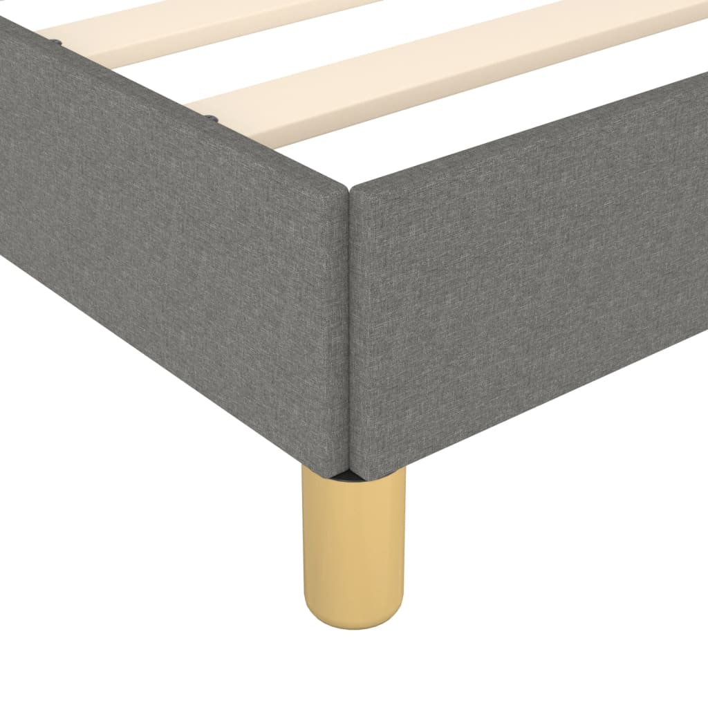 Cadre de lit sans matelas gris foncé 180x200 cm tissu - XIOS