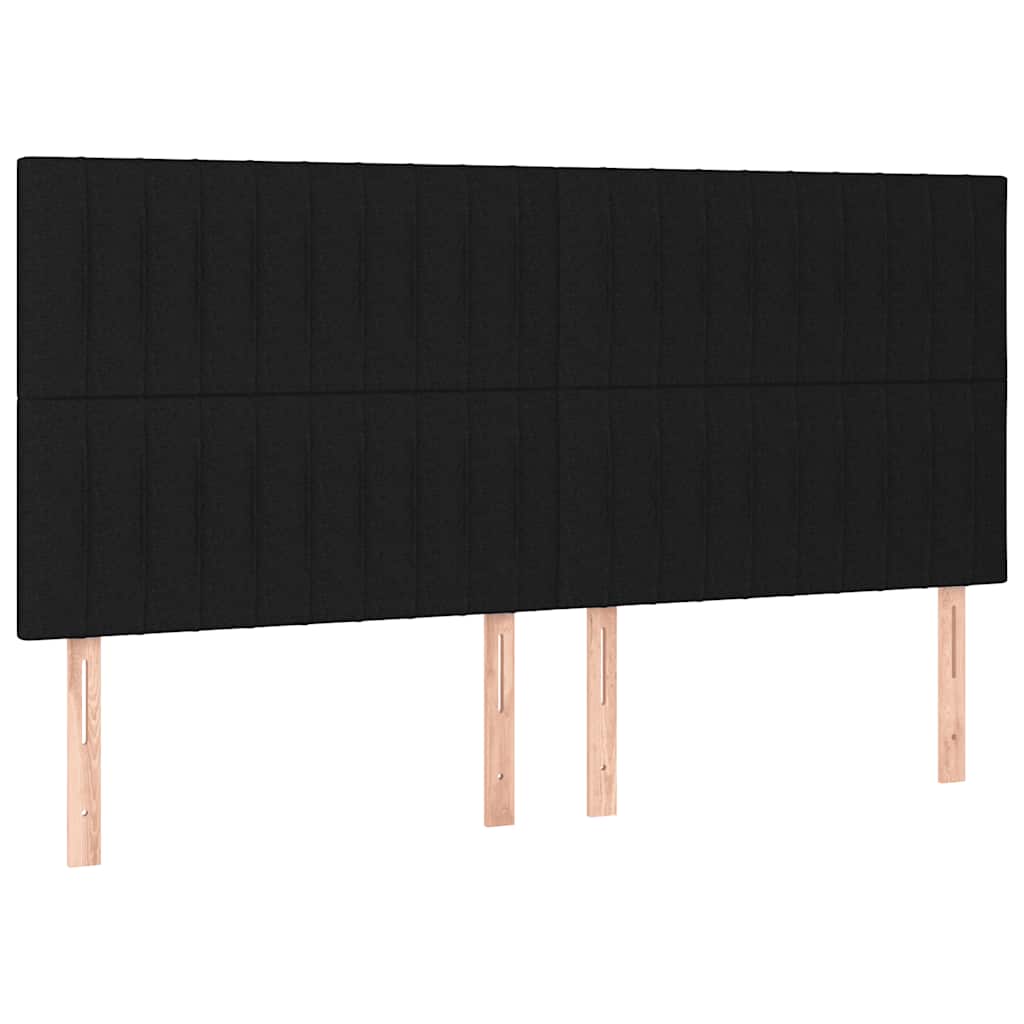 Cadre de lit sans matelas noir 180x200 cm tissu - XIOS