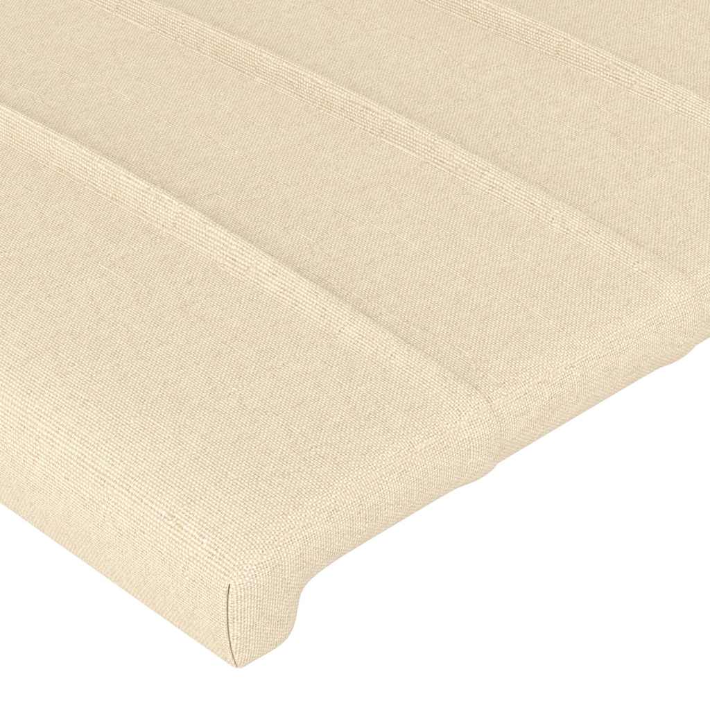 Cadre de lit sans matelas crème 180x200 cm tissu