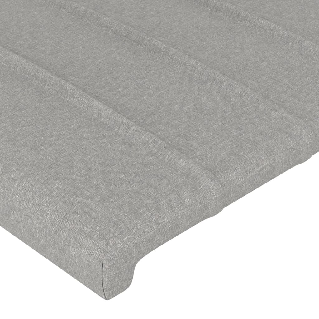 Cadre de lit sans matelas gris clair 200x200 cm tissu - XIOS