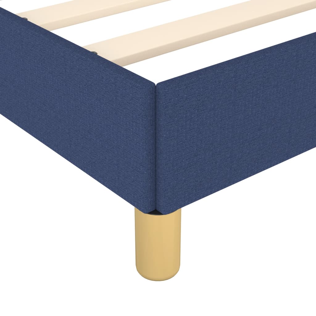 Cadre de lit sans matelas bleu 200x200 cm tissu - XIOS