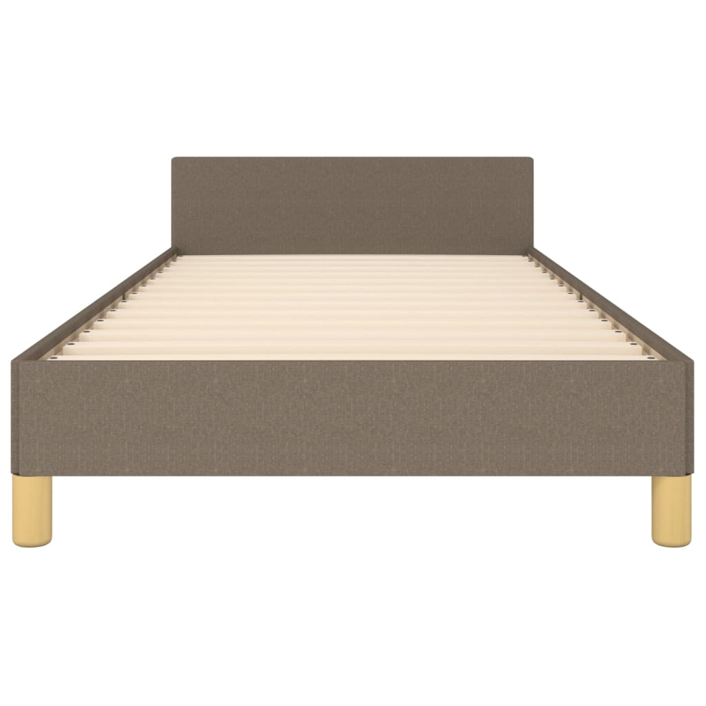 Cadre de lit sans matelas taupe 100x200 cm tissu - XIOS