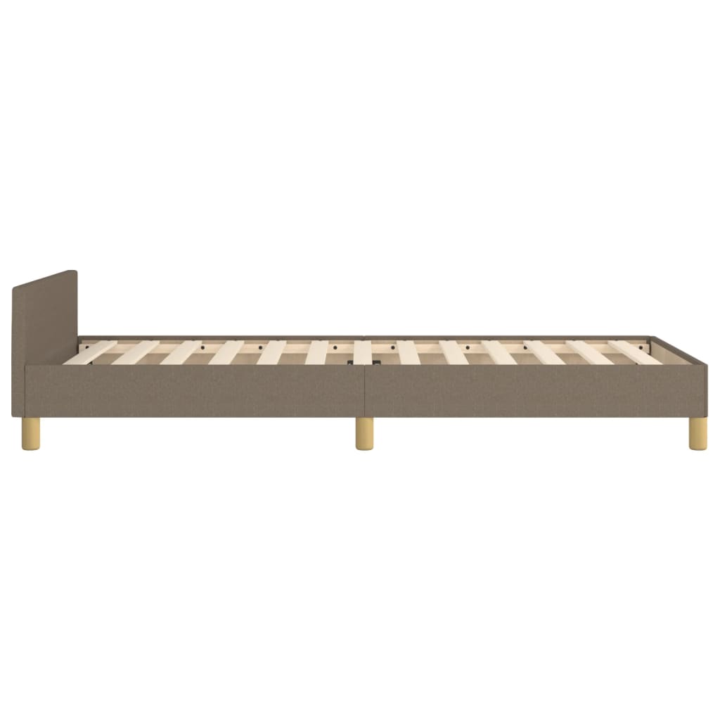 Cadre de lit sans matelas taupe 100x200 cm tissu - XIOS