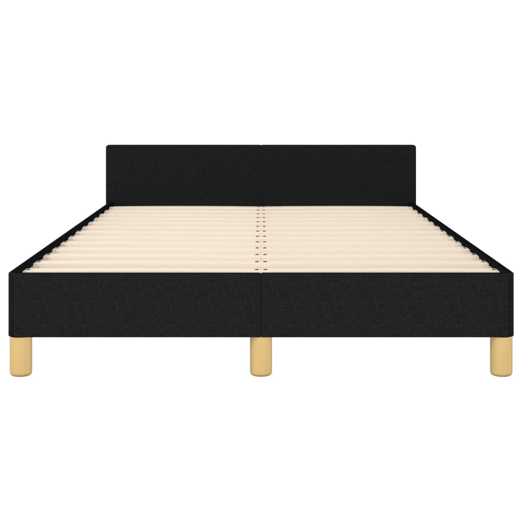 Cadre de lit sans matelas noir 120x200 cm tissu