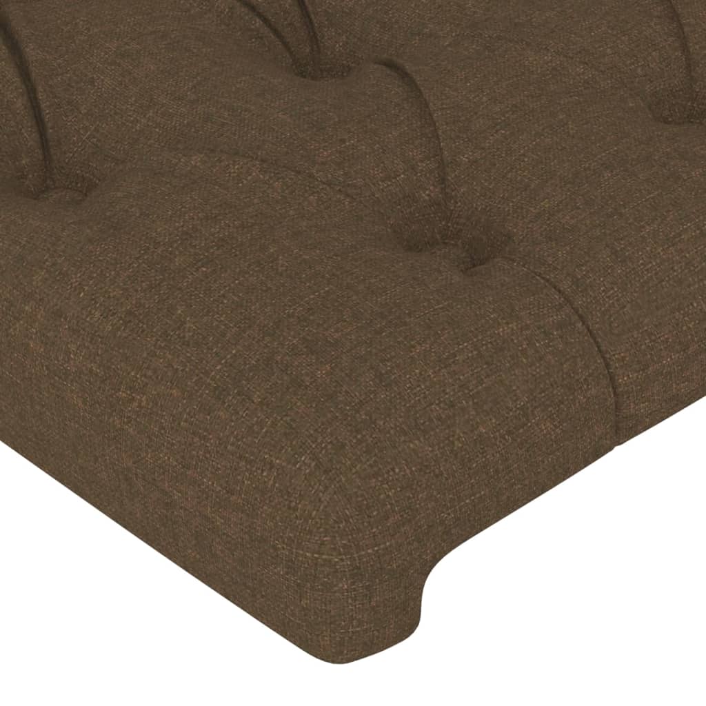 Cadre de lit sans matelas marron foncé 120x200 cm tissu - XIOS