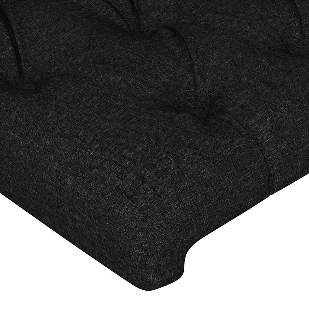 Cadre de lit sans matelas noir 140x200 cm tissu - XIOS