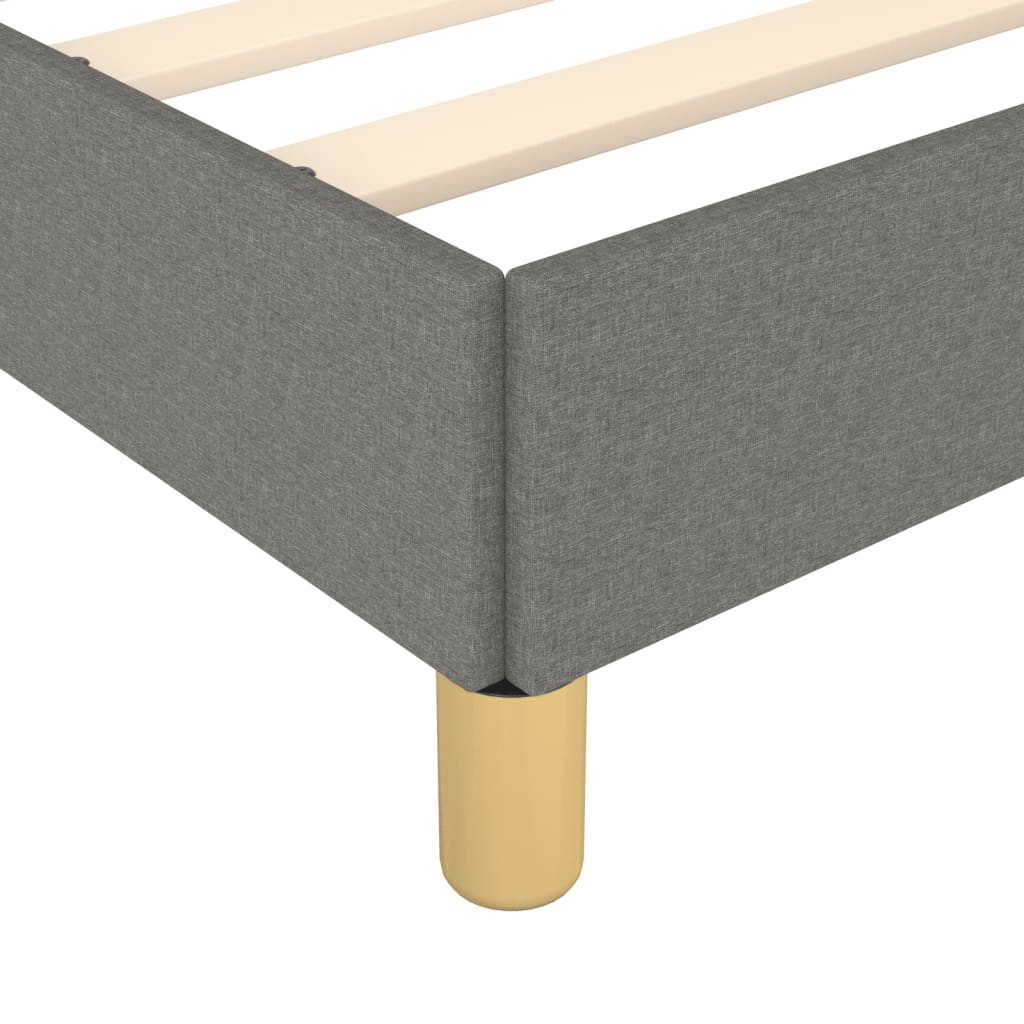 Cadre de lit sans matelas gris foncé 160x200 cm tissu - XIOS