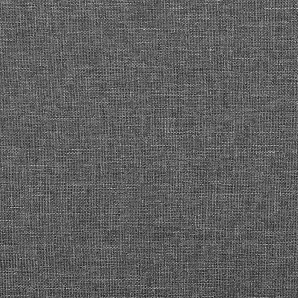 Cadre de lit sans matelas gris foncé 160x200 cm tissu - XIOS