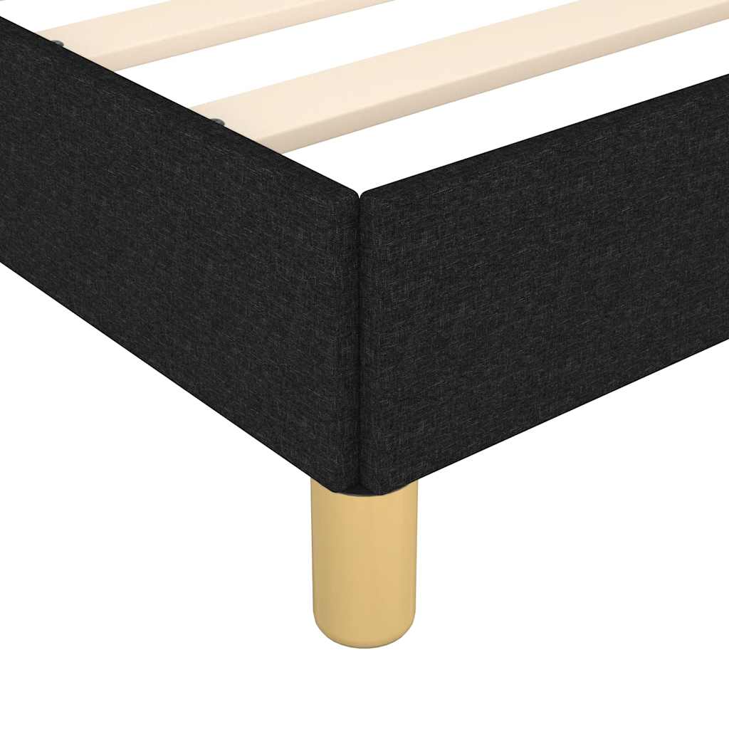 Cadre de lit sans matelas noir 160x200 cm tissu - XIOS