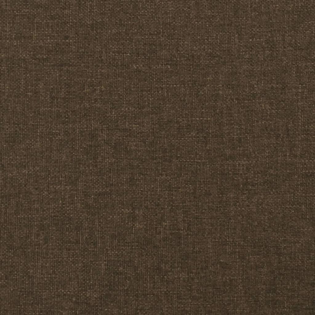 Cadre de lit sans matelas marron foncé 160x200 cm tissu - XIOS